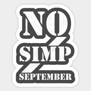 No simp september simple text Sticker